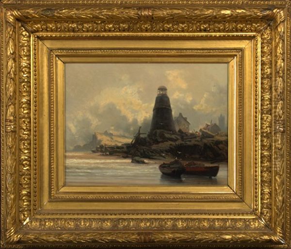 Lighthouse At Low Tide - view 1