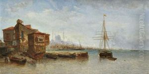 Constantinople, Vue De Bosphore Et Sainte Sophie by Jean Baptiste Henri Durand-Brager