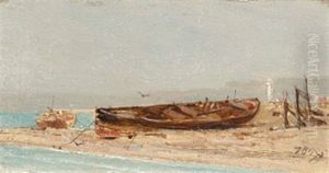 Barque Au Sec by Jean Baptiste Henri Durand-Brager