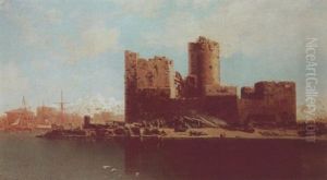 Vue De La Forteresse De Trebizonde, Sur La Mer Noire (?) by Jean Baptiste Henri Durand-Brager