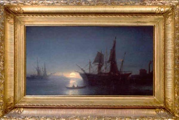 Segelschiffe Bei Mondschein - view 1