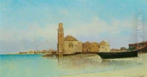 Le Port Mediterraneen by Jean Baptiste Henri Durand-Brager