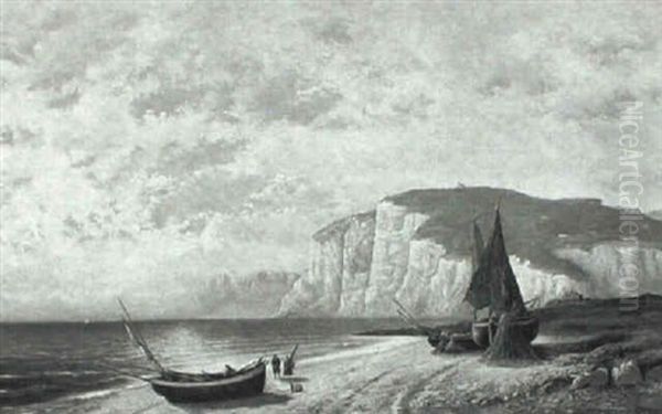Figures With Boats Along The Shore - view 1
