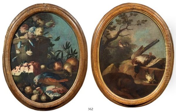 Natura Morta Con Pappagallo E Frutta (+ Natura Morta Con Uccelli; 2 Works) - view 1