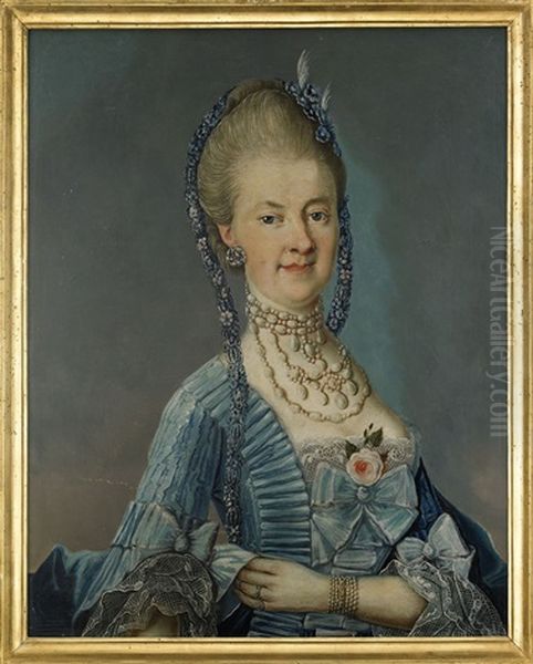 Portratt Forestallande Elisabeth Sperringh, Fodd Ahlehielm (1730-1778) Respektive Anna Catharina Barthengren, Fodd Sperringh (1751-1788) (pair) - view 1