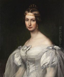 Bildnis Der Caroline Krafft, Geb. Platner (1811-1873) by Friedrich Durck