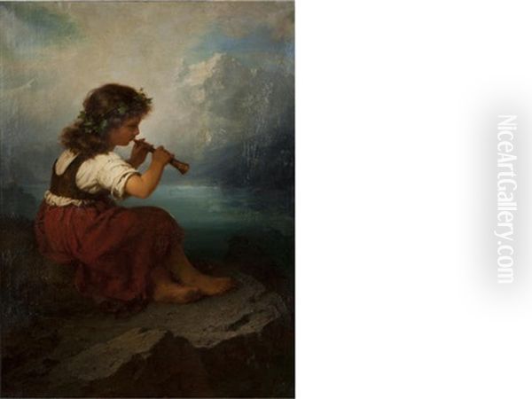 A Little Shepherdess In The Alps - view 1