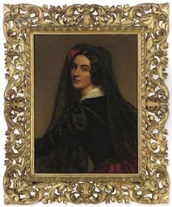 Portrait Of Lola Montes (1821-1861), Half-length, In A Black Dress