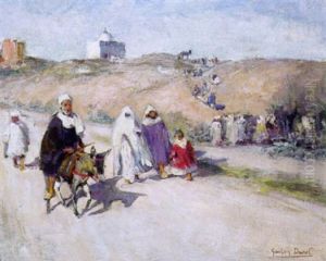 Foule Animee Descendant La Colline Foule Animee Descendant La Colline