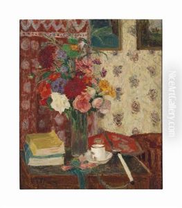 Nature Morte, Bouquet De Fleurs by Eugene Antoine Durenne