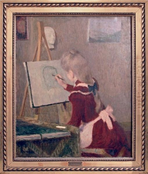 Jeune Fille Dessinant - view 1