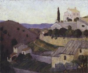 Saint-paul-de-vence by Eugene Antoine Durenne