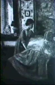 Scene D'interieur by Eugene Antoine Durenne