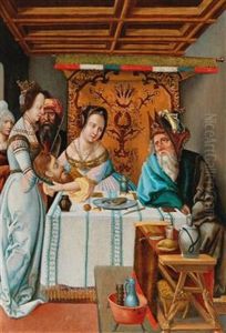 Salome With The Head Of Saint John The Baptist by Albrecht Durer