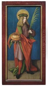 Heiliger Vitus Mit Martyrerpalmzweig Und Kessel, Heiliger Andreas Mit Kreuz (pair) by Albrecht Durer