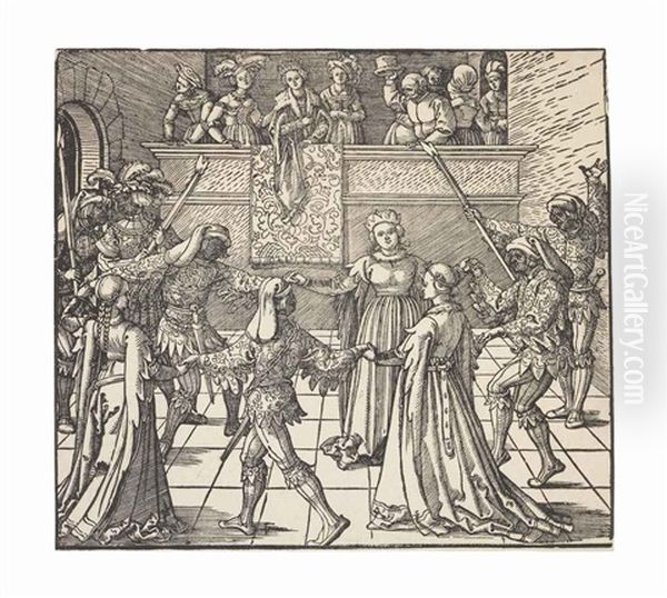 The Masquerade Dance With Torches, From: Freydal - view 1
