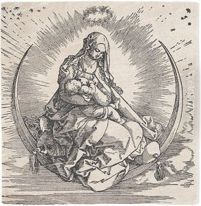 Die Jungfrau Auf Der Mondsichel (title Pg. From Marienleben) by Albrecht Durer
