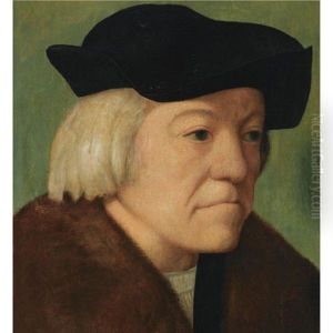Portrait Of A Man, Wearing A Black Coat With A Fur Collar And A Black Hat by Albrecht Durer