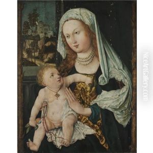Virgin And Child Seated Before A Window by Albrecht Durer