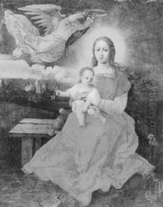 The Madonna Crowned By An Angel by Albrecht Durer