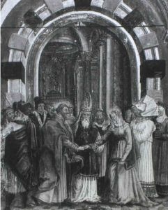 The Betrothal Of The Virgin by Albrecht Durer
