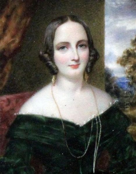 Lady Wearing A Green Dress - view 1