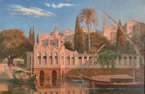 The Palace On The Nile, Cairo by Johann-Ludwig Rudolf Durheim