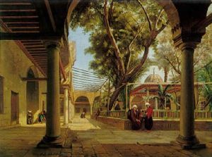 The Interior Courtyard Of A Mosque, Istanbul