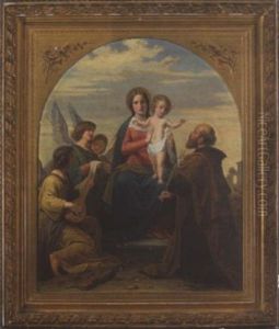 Heilige Familie Mit Musizierenden Engeln by Wilhelm Durr the Elder