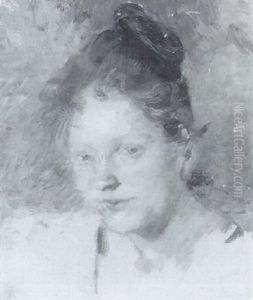 Damenportrat by Wilhelm Durr the Younger