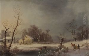 Rural Winter Scene by George Henry Durrie