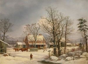 On The Road To Boston by George Henry Durrie