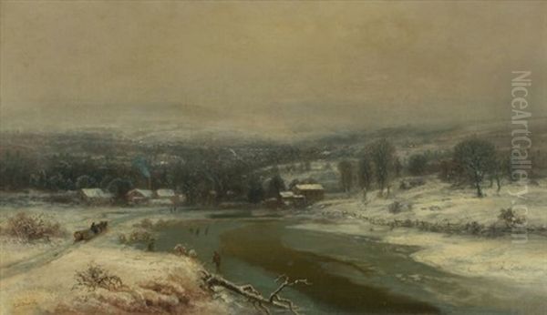 Winter Landscape With River - view 1