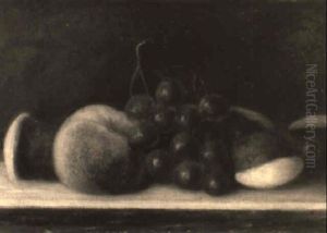 Still Life With Fruit And Cake by George Henry Durrie