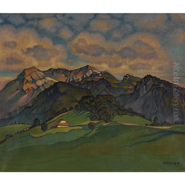 Hugelige Landschaftspartie - view 1