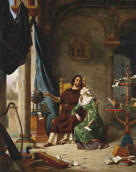 L'abbe Pierre Abelard Instruisant Heloise - view 1