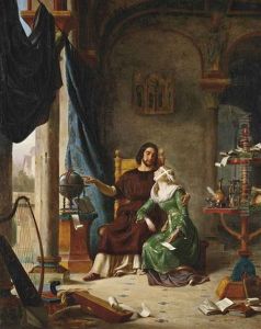 L'abbe Pierre Abelard Instruisant Heloise by Charles Barthelemy Jean Durupt