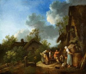 By The Tavern by Cornelis Dusart