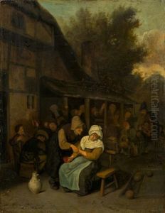 Old Man In Love by Cornelis Dusart