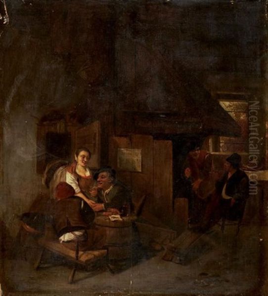 Scene De Taverne Ou La Servante Courtisee - view 1
