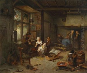 Kucheninterieur Mit Bauerlichen Figuren