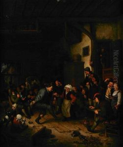 Danse Paysanne Dans Une Auberge (after Adriaen Van Ostade)