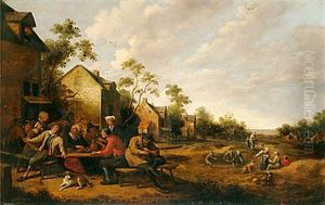 Utanfor Vardshuset by Cornelis Dusart