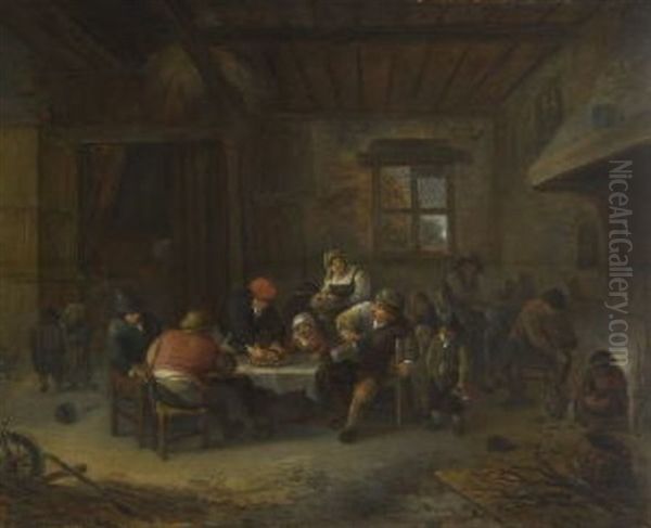 Zechende Bauern In Der Wirtsstube - view 1