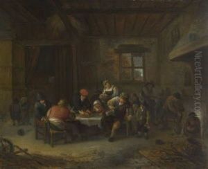Zechende Bauern In Der Wirtsstube Zechende Bauern In Der Wirtsstube