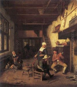 A Peasant Family In An Interior