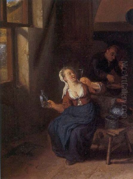 Couple De Buveurs Dans Une Auberge - view 1