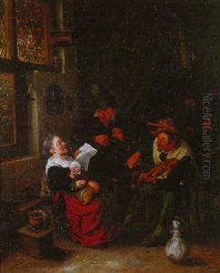 La Lecon De Chant by Cornelis Dusart