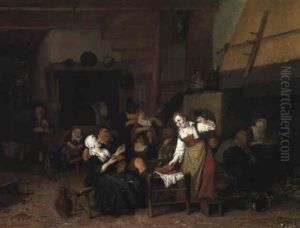 Peasants Carousing In A Tavern