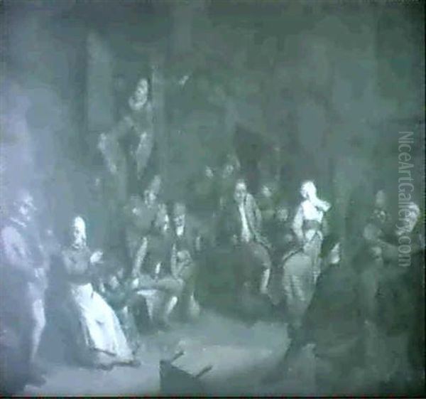 The Evening's Entertainment/peasants Dancing In A Tavern by Cornelis Dusart
